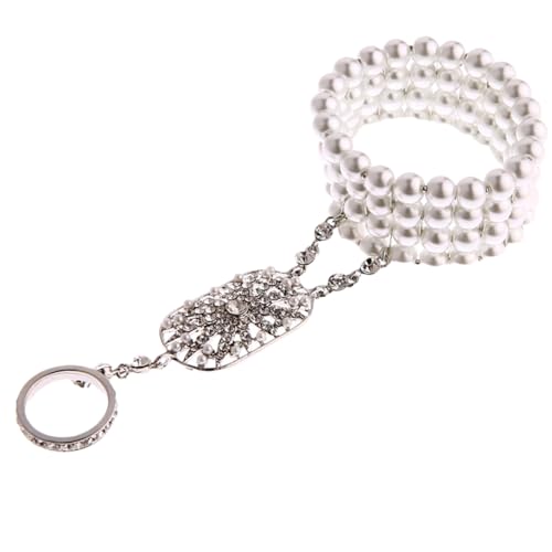 Silber 20S Kopfschmuck Vintage 1920er Jahre Stirnband Flapper Schmuck Zubehör Hochzeit Kopfschmuck, Silbera, Einheitsgröße von Pohullan