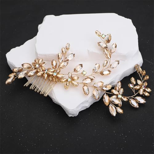 Silberner Strass Braut Stirnband Haarkamm Handamde Hochzeit Haarschmuck Party Kopfschmuck Tiaras 1 von Pohullan