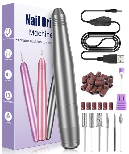 Elektrische Nagelfeile, 6-in-1, professionelle Nagelfeile 20.000 U/min, einstellbare Geschwindigkeit, USB, sicher, sicher, sicher, sicher, elektrisch, geräuscharm, für Salon, DIY, Frauen, Mädchen, Elektrische Nagelfeile, 6-in-1, professionelle Nagelfeile 20.000 U/min, einstellbare Geschwindigkeit, USB, sicher, sicher, sicher, sicher, elektrisch, geräuscharm, für Salon, DIY, Frauen, Mädchen, von Poiale