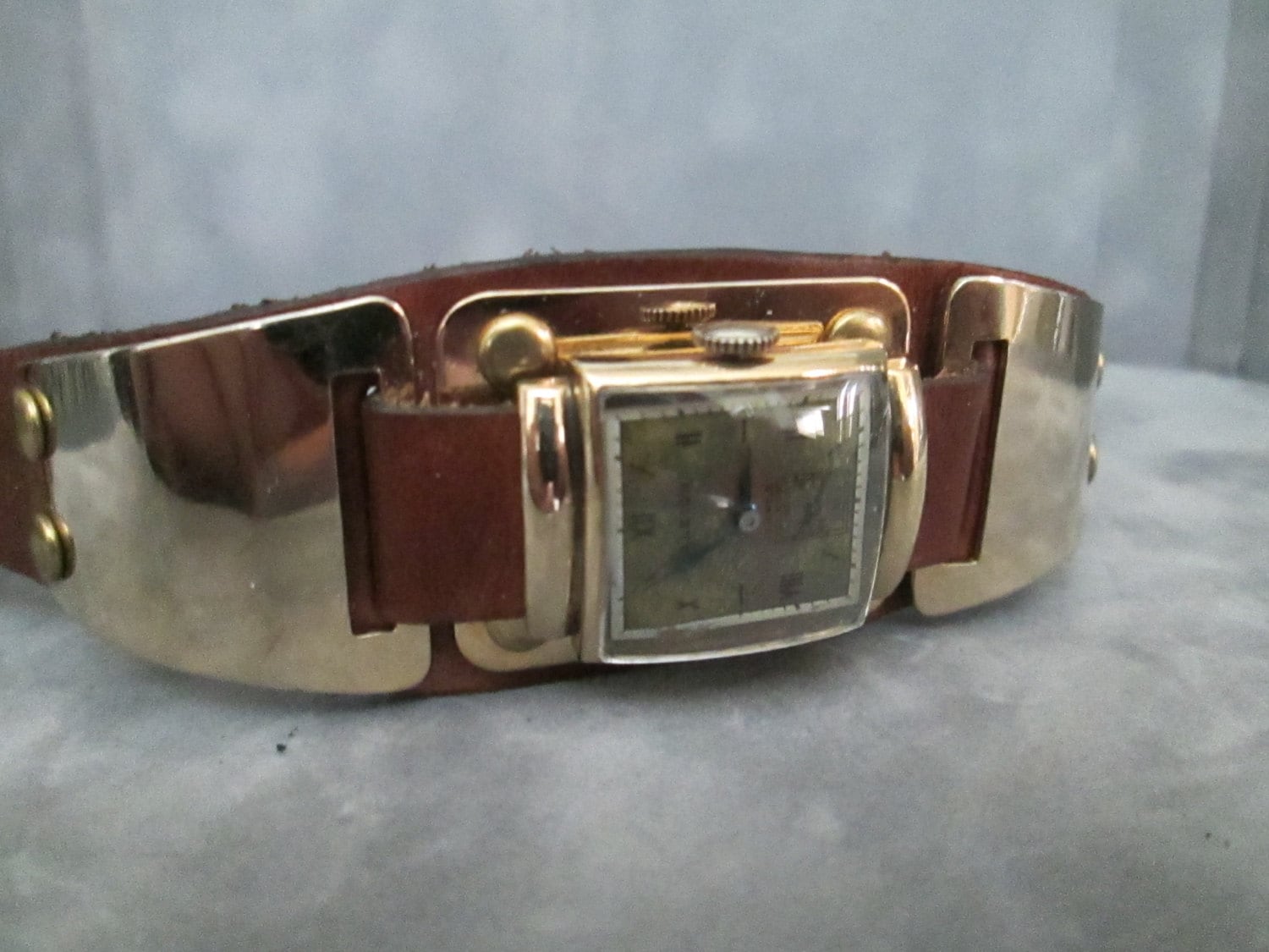 Vintage Raleger Gold-Gefüllte Handaufzug Herrenuhr Im Steam Punk Look von PointOfTime
