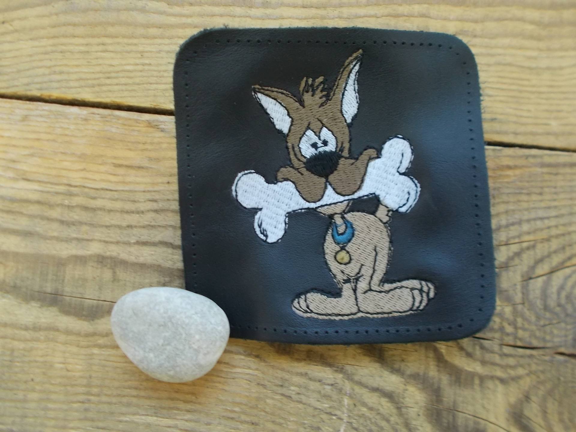 Leder Patch, Lustig, Haustiere Zubehör, Hund, Rucksack, Stickerei, Patches, Mützen, Schürze, Schwarzes Leder, Accessoire Für Die Jagd, Tier von PointingUp