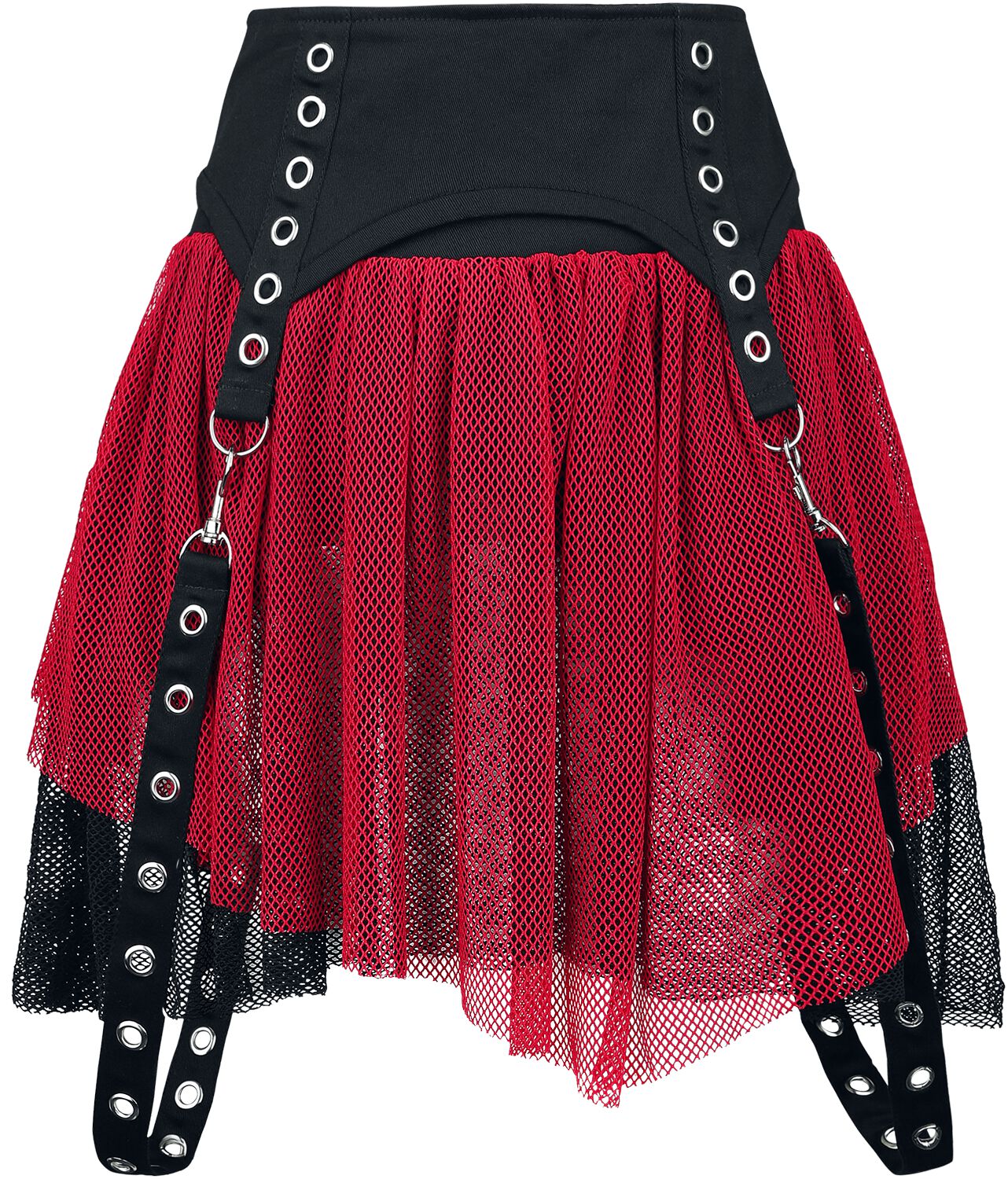 Poizen Industries Cybele Skirt Kurzer Rock schwarz rot in XS von Poizen Industries