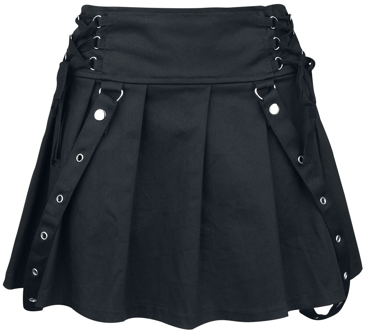 Poizen Industries - Gothic Kurzer Rock - Rebellious Skirt - L bis XL - für Damen - Größe XL - schwarz von Poizen Industries