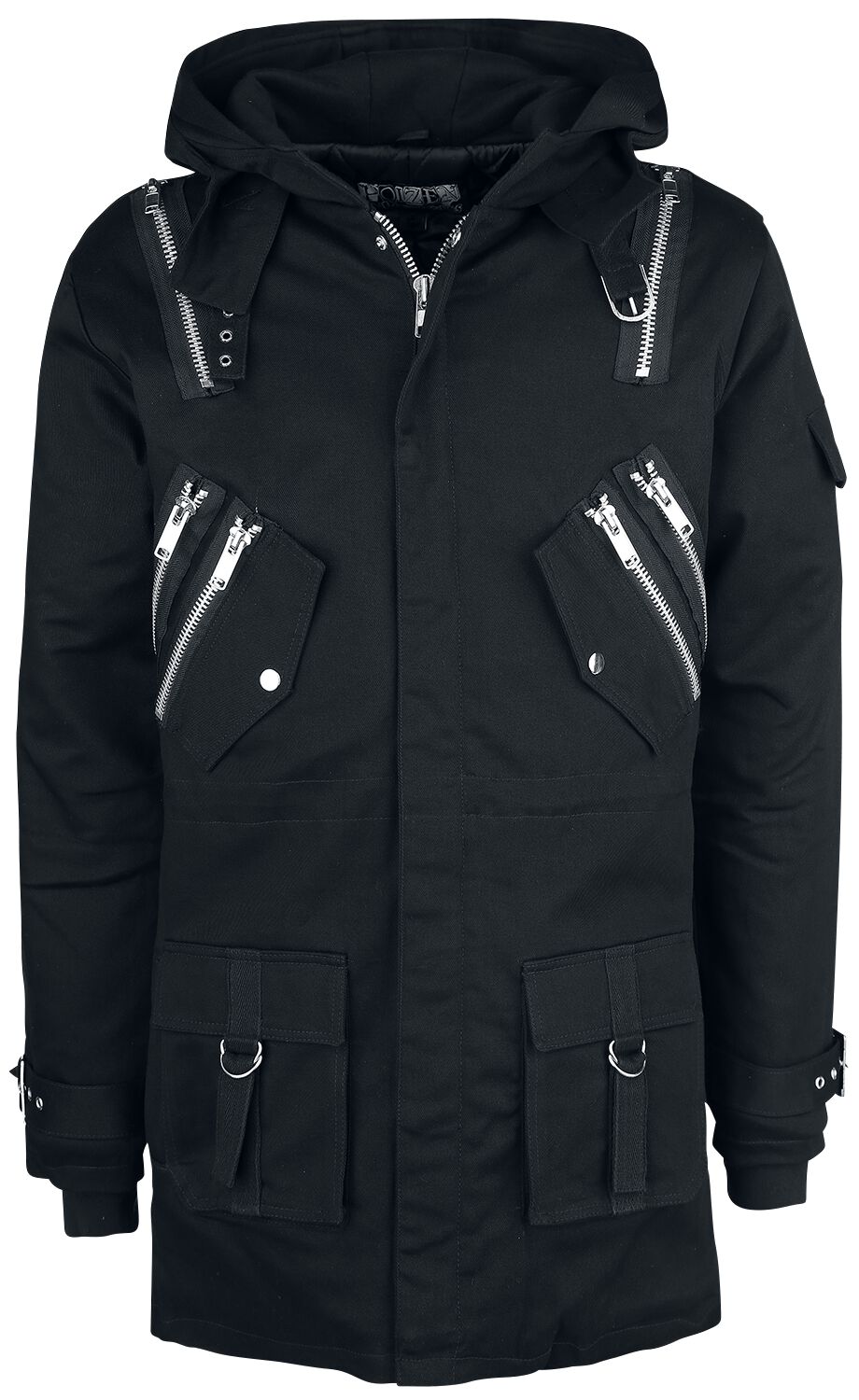 Poizen Industries - Gothic Parka - Nash Parka - S bis XXL - für Männer - Größe L - schwarz von Poizen Industries