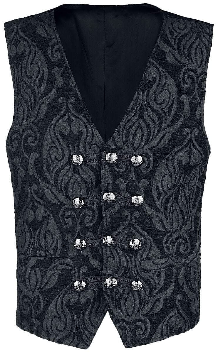 Poizen Industries - Gothic Weste - Atticus Vest - M bis XXL - für Männer - Größe L - schwarz von Poizen Industries