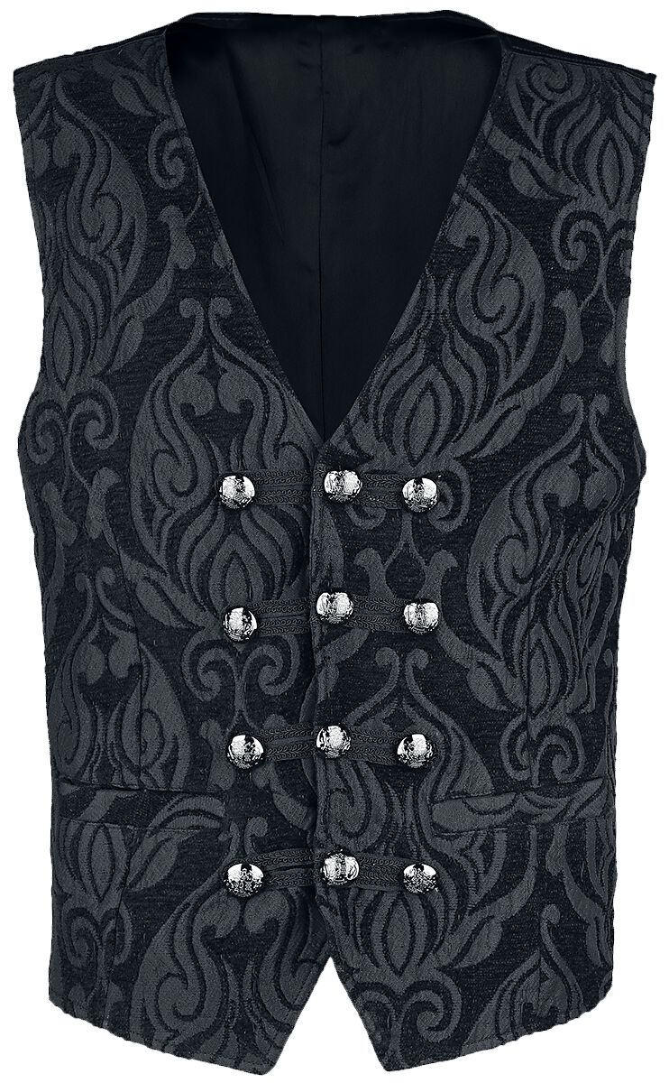 Poizen Industries - Gothic Weste - Atticus Vest - S bis XXL - für Männer - Größe M - schwarz von Poizen Industries