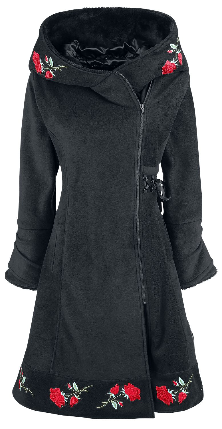 Poizen Industries - Gothic Wintermantel - Emilla Coat - S bis XXL - für Damen - Größe XXL - schwarz von Poizen Industries
