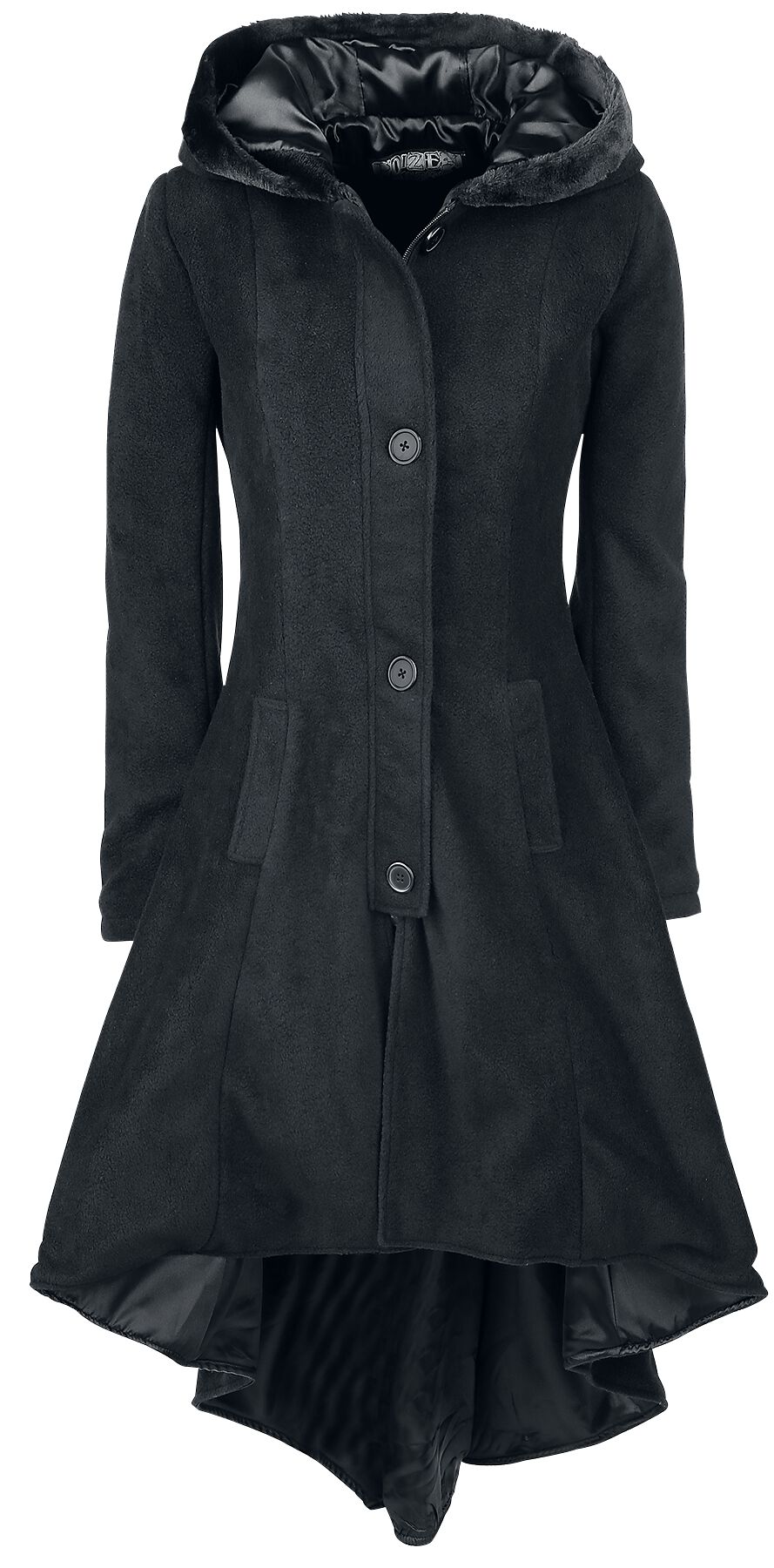 Poizen Industries - Gothic Wintermantel - Memorial Coat - S bis XL - für Damen - Größe L - schwarz von Poizen Industries