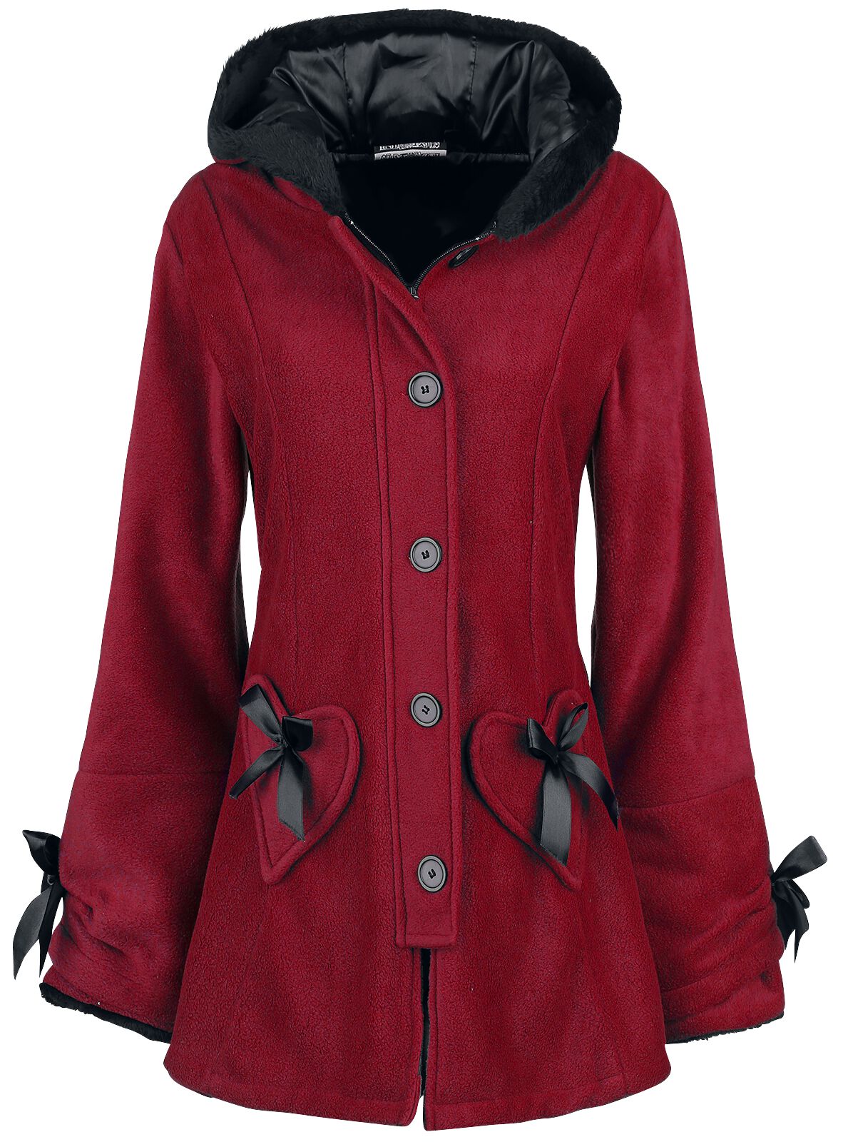 Poizen Industries Kurzmantel - Alison Coat - S bis 5XL - für Damen - Größe 3XL - rot von Poizen Industries