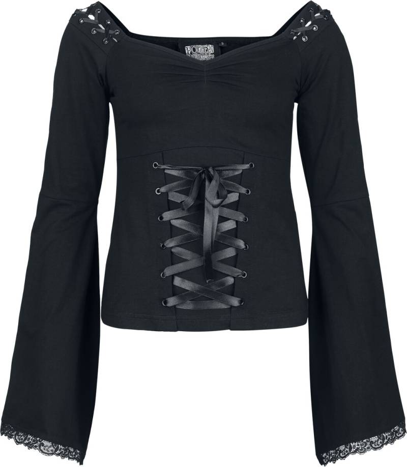 Poizen Industries Maelys Top Langarmshirt schwarz in XL von Poizen Industries