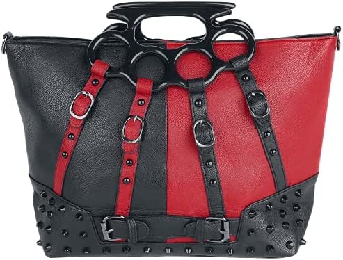 Poizen Industries Punk Harley Quinn Nieten Tasche Gothic Handtasche von Poizen Industries