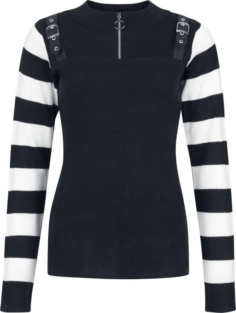 Poizen Industries Revel Top Sweatshirt schwarz weiß in S von Poizen Industries