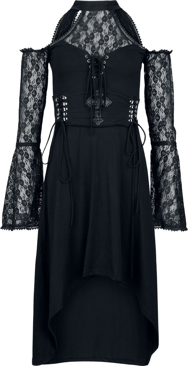 Poizen Industries - Rockabilly Kleid knielang - Katayun Dress - XS bis XXL - für Damen - Größe L - schwarz von Poizen Industries