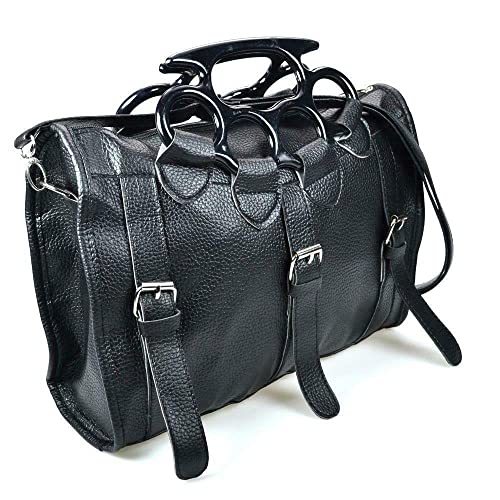 Poizen Industries Schultertasche Gothic Okkulte Alt Handtasche mit Schlagringgriffen von Poizen Industries