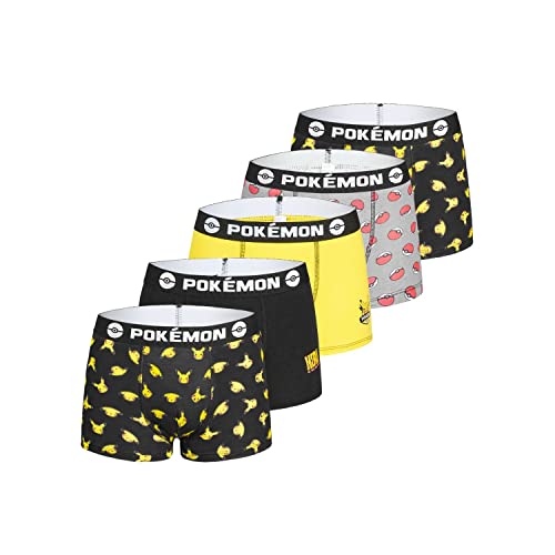 FREEGUN Jungen Pokemon Boxershorts für Kinder, Mehrfarbig (5er-Pack T706-1), 4-5 Jahre von Pokémon