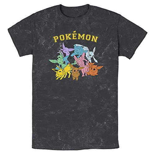 Fifth Sun Herren Gotta Catch Eeveelutions T-Shirt, schwarz, Groß von Fifth Sun