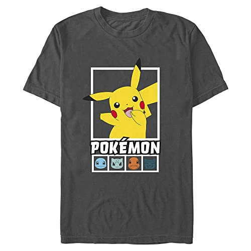 Fifth Sun Herren Pokemon Squares Team T-Shirt, Dunkelgrau, XX-Large von Fifth Sun