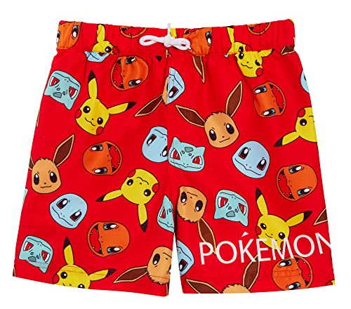 Jungen Pokemon Badeshorts Kinder Pikachu Badeshorts Badehose mit Kordelzug an der Taille Urlaub Strand Pool Shorts von Pokémon