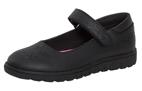 Mädchen-Pokemon-Schulschuhe für Kinder, Pikachu Evoli, Schwarz, leicht zu befestigende Loafer-Schuhe mit starker Sohle von Pokémon