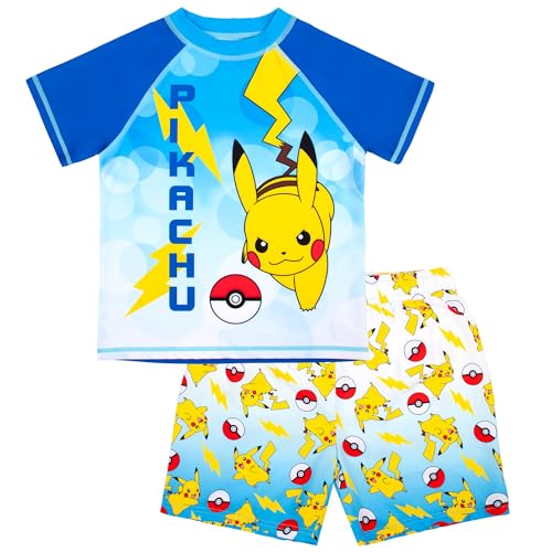 Pokémon-Badeset für Jungen, 2-teilige Badeshorts und T-Shirt, UV-Sonnenschutz-Badeanzug für Jungen im Alter von 5–12 Jahren Pokémon-Badeset für Jungen, 2-teilige Badeshorts und T-Shirt, UV-Sonnenschutz-Badeanzug für Jungen im Alter von 5–12 Jahren von Pokémon