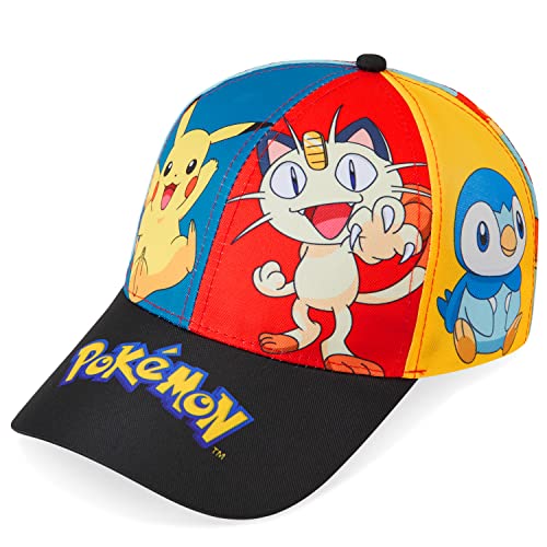 Pokémon Kinder Baseball Cap Snapback Kappe Jungen Bucket Hat Mützen Fischerhut Jungen Mädchen Fischermütze Anglerhut Sonnenhut Pikachu (Mehrfarbig Figuren), Einheitsgröße von Pokémon