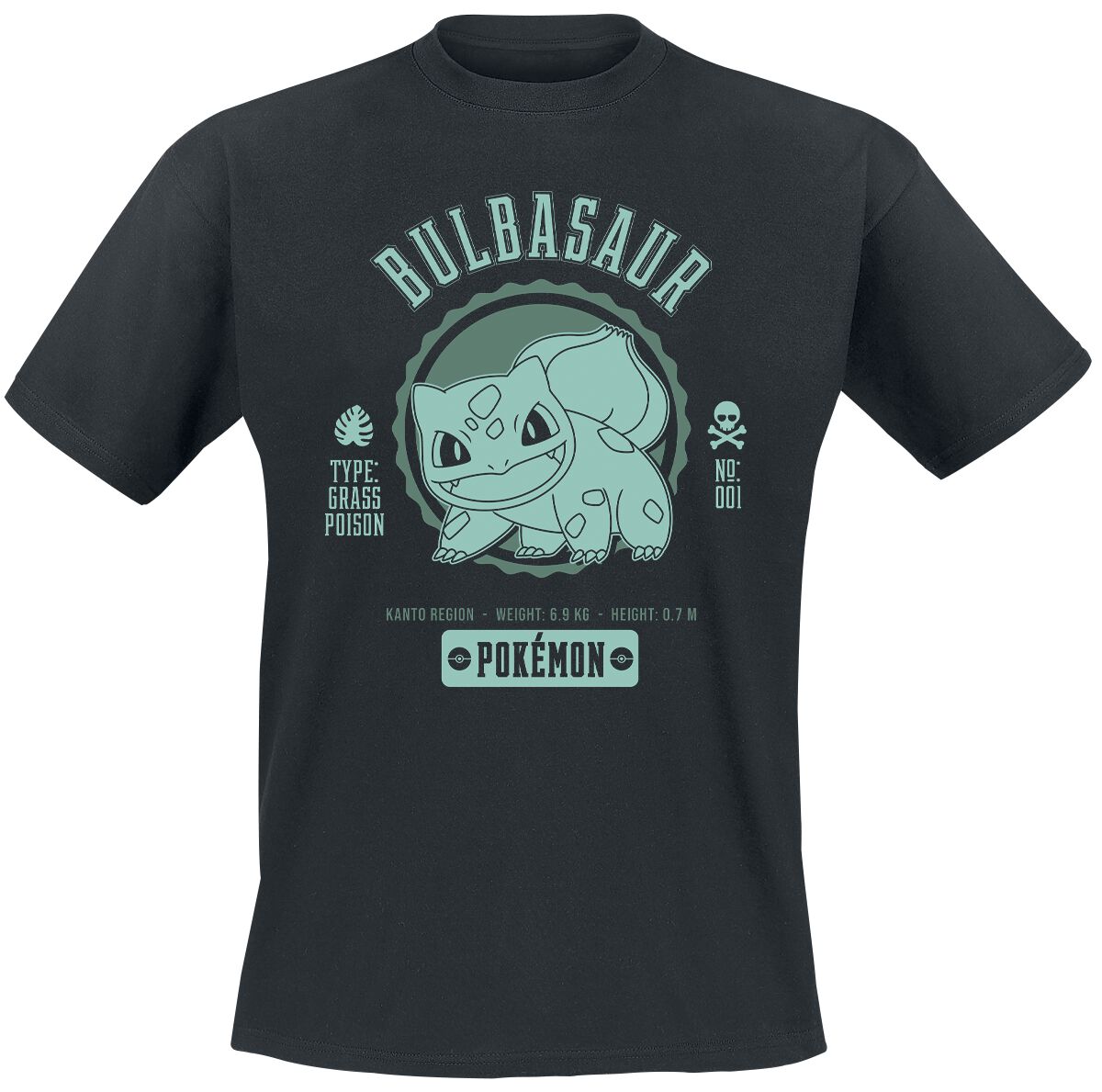 Pokémon Bisasam T-Shirt schwarz in M von Pokémon