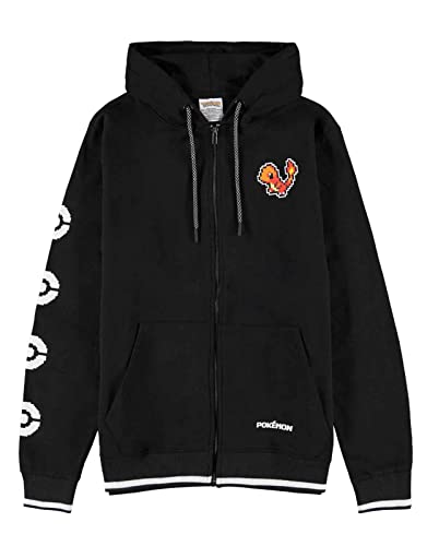 Pokémon Charmander Männer Kapuzenjacke schwarz M 60% Baumwolle, 40% Polyester Gaming von Pokémon