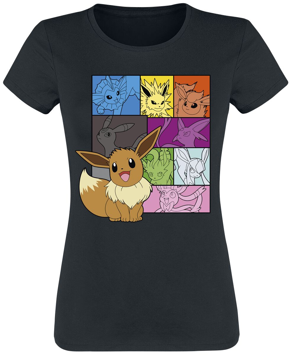 Pokémon Evoli - Eeveelutions T-Shirt schwarz in XL von Pokémon