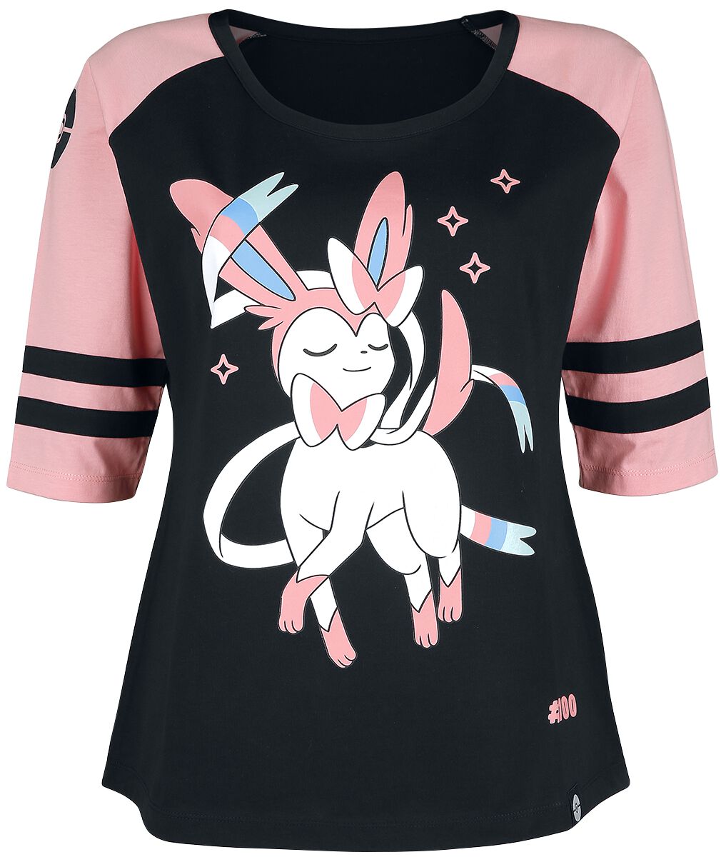 Pokémon Feelinara Langarmshirt schwarz pink in S von Pokémon