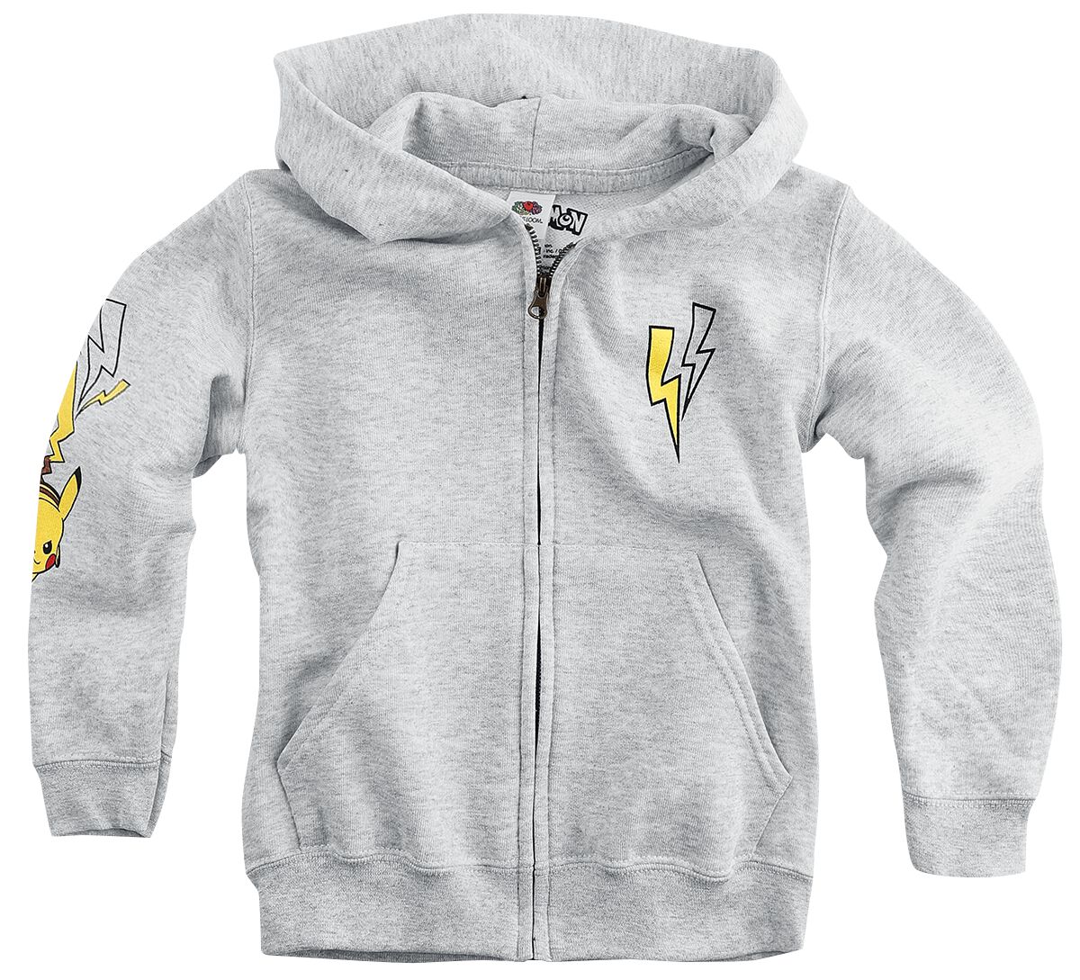 Pokémon - Gaming Kapuzenjacke für Kinder - Kids - Pikachu - Pokemon Trainer - für Mädchen & Jungen - grau meliert  - EMP exklusives Merchandise! von Pokémon