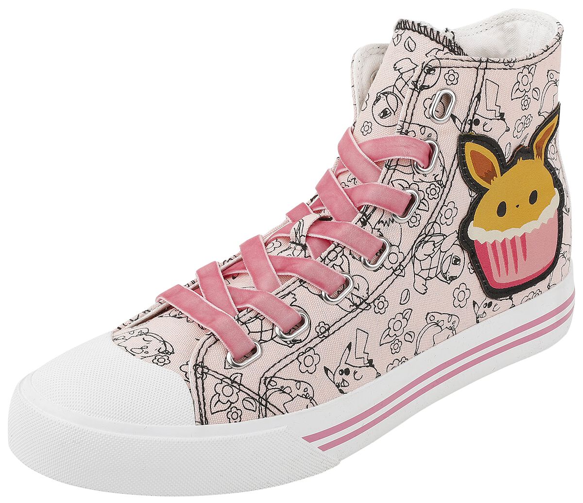 Pokémon - Gaming Sneaker high - Evoli - Cupcake - EU37 bis EU42 - für Damen - Größe EU37 - rosa/weiß  - EMP exklusives Merchandise! von Pokémon