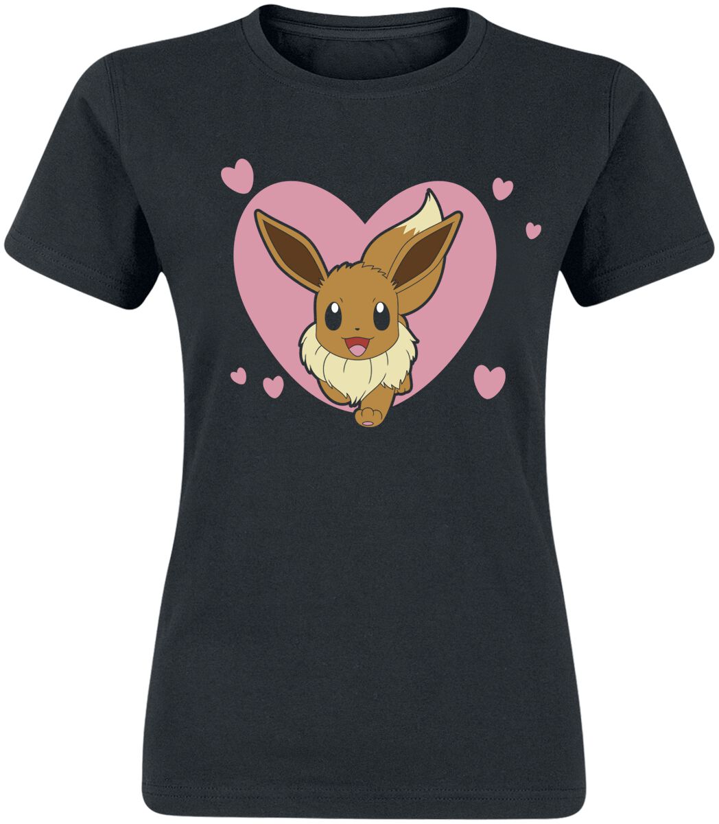 Pokémon - Gaming T-Shirt - Evoli - Herz - S bis XXL - für Damen - Größe S - schwarz - EMP exklusives Merchandise! Pokémon - Gaming T-Shirt - Evoli - Herz - S bis XXL - für Damen - Größe S - schwarz - EMP exklusives Merchandise! von Pokémon