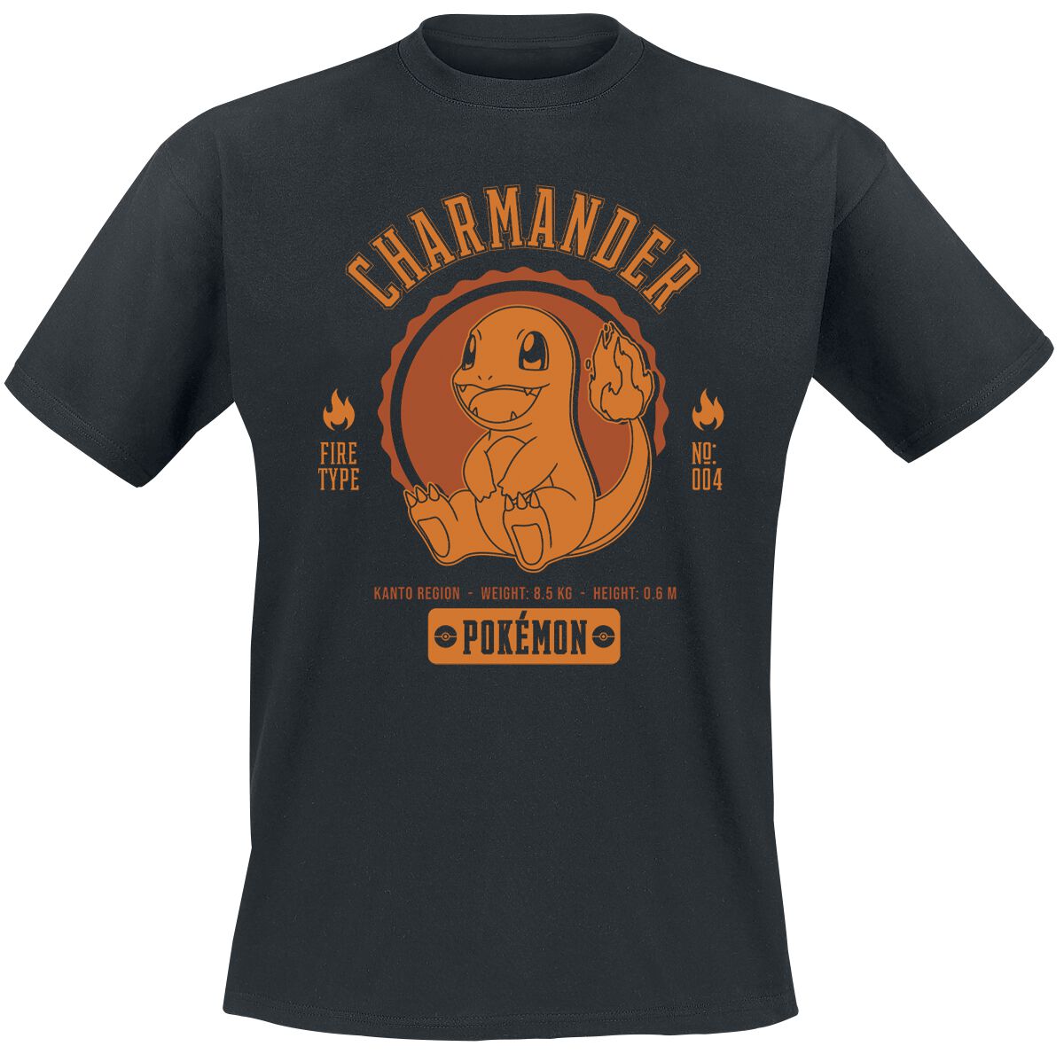 Pokémon - Gaming T-Shirt - Glumanda - S bis XXL - für Männer - Größe XL - schwarz von Pokémon