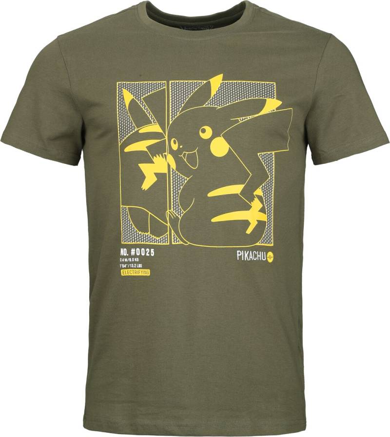 Pokémon - Gaming T-Shirt - Green Pikachu - S bis XXL - für Männer - Größe XL - dunkelgrün von Pokémon