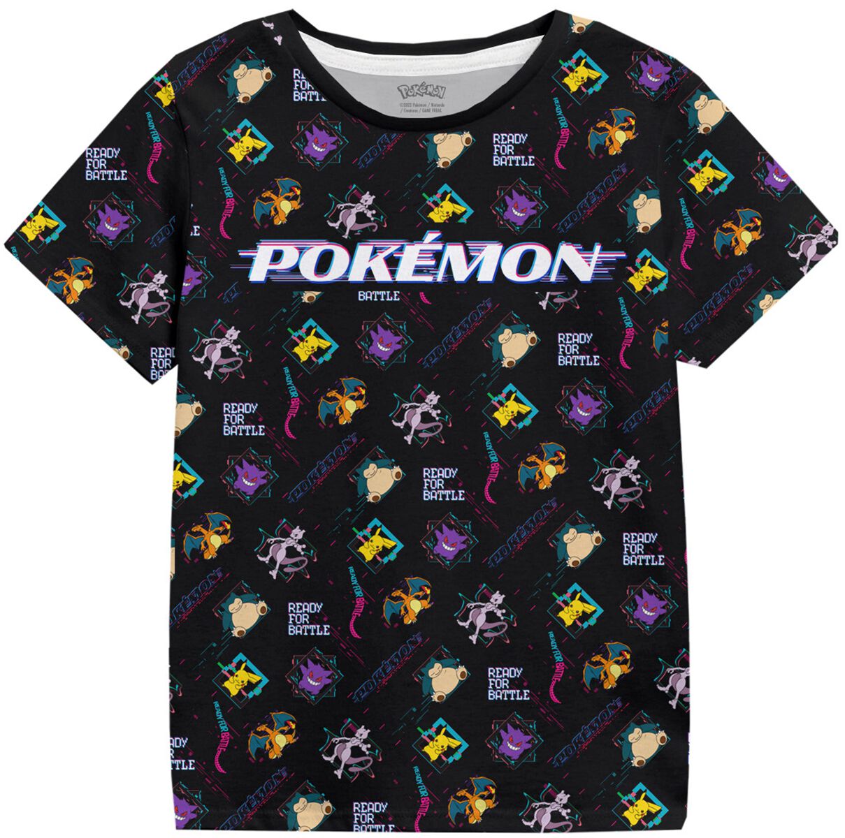 Pokémon - Gaming T-Shirt - Kids - Distortion - 104 bis 152 - Größe 104 - schwarz von Pokémon