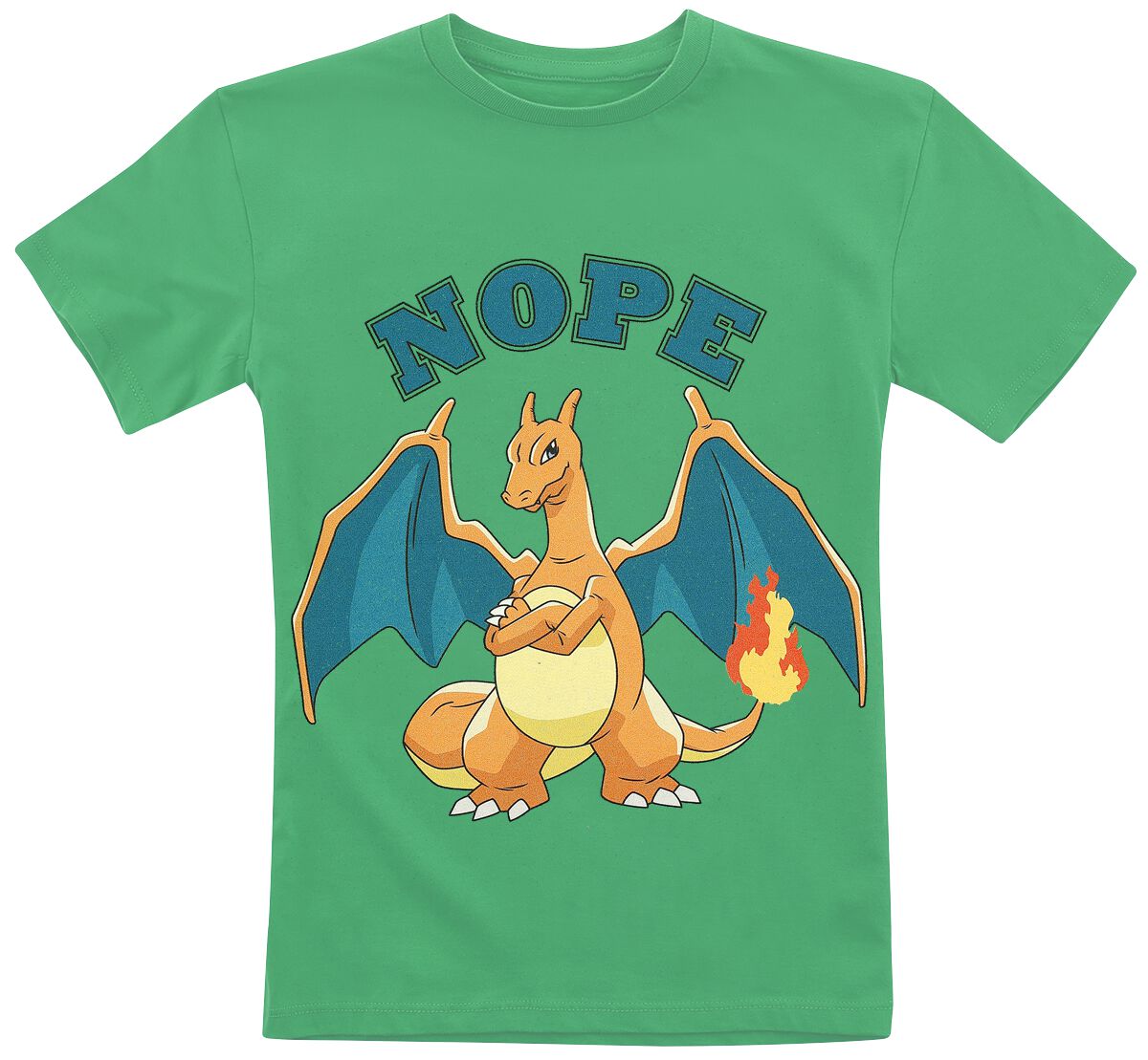 Pokémon - Gaming T-Shirt - Kids - Glurak - Nope - 116 bis 164 - für Mädchen & Jungen - Größe 164 - grün  - EMP exklusives Merchandise! von Pokémon