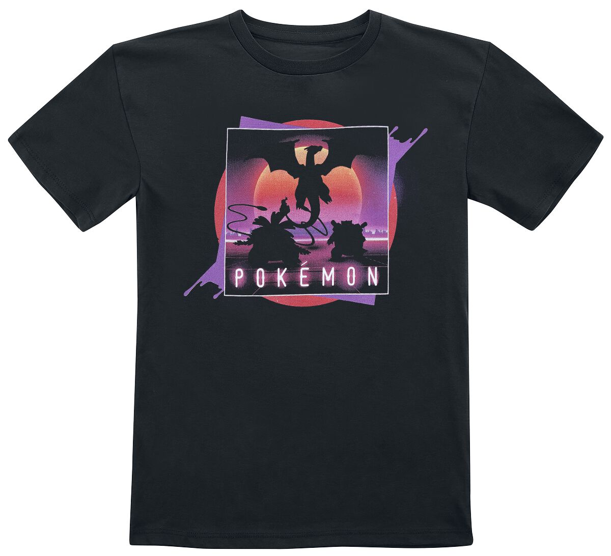 Pokémon - Gaming T-Shirt - Kids - Neon - 104 bis 152 - Größe 116 - schwarz von Pokémon