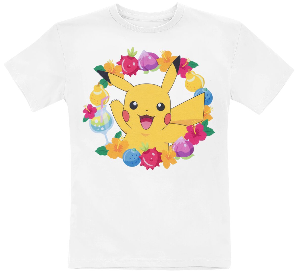 Pokémon - Gaming T-Shirt - Kids - Pikachu - Berry - 140 bis 164 - für Mädchen & Jungen - Größe 164 - weiß  - EMP exklusives Merchandise! von Pokémon