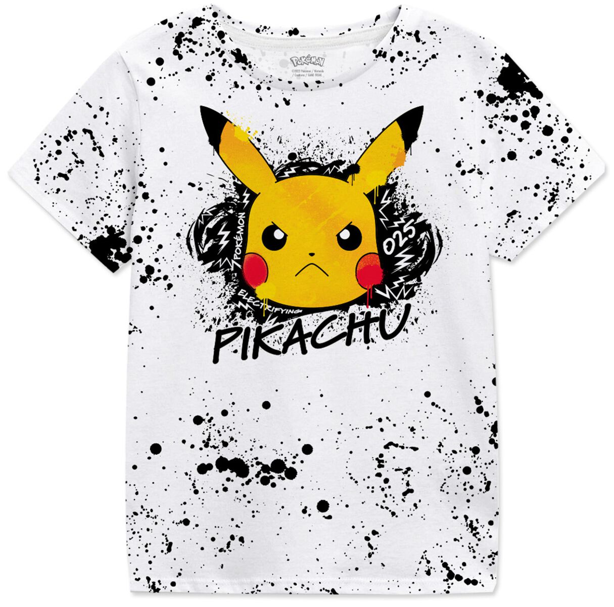 Pokémon - Gaming T-Shirt - Kids - Pikachu Splat - 104 bis 152 - Größe 104 - multicolor  - EMP exklusives Merchandise! von Pokémon