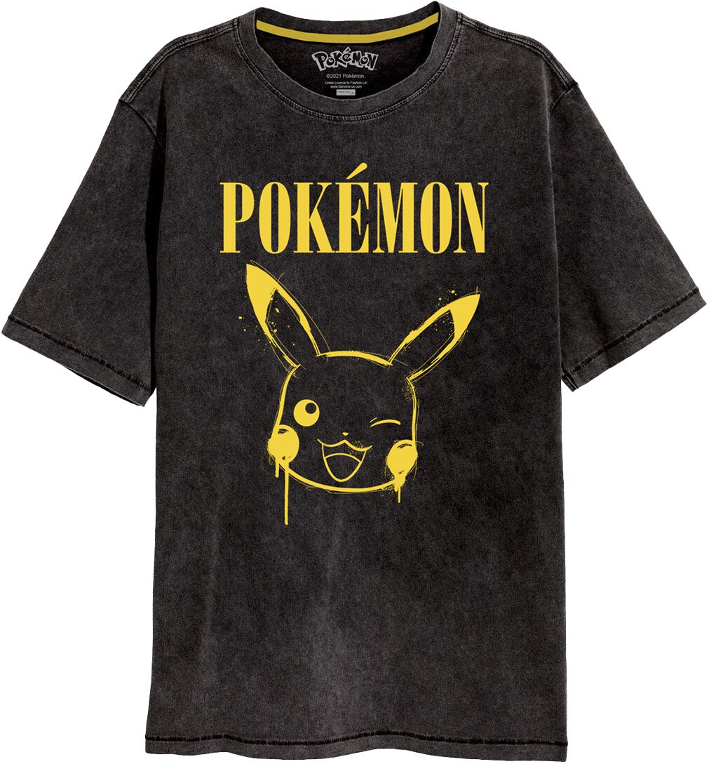 Pokémon - Gaming T-Shirt - Pikachu Graffitti - S bis XXL - für Männer - Größe M - schwarz von Pokémon