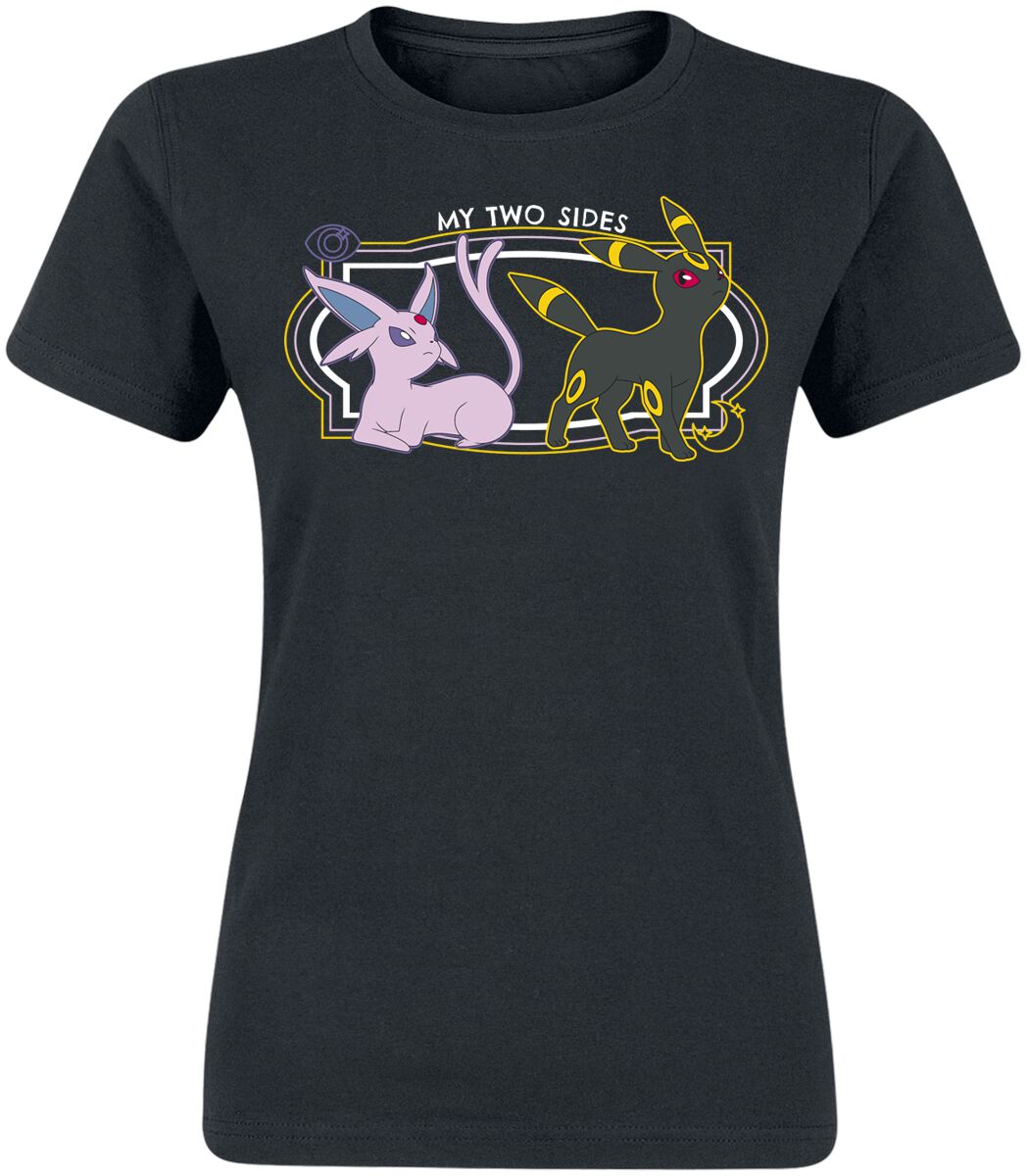 Pokémon - Gaming T-Shirt - Psiana & Nachtara - My Two Sides - S bis XXL - für Damen - Größe S - schwarz  - EMP exklusives Merchandise! von Pokémon