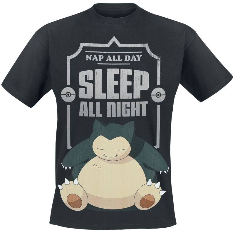 Pokémon - Gaming T-Shirt - Relaxo - Sleep All Night - S bis XXL - für Männer - Größe XL - schwarz  - EMP exklusives Merchandise! Pokémon - Gaming T-Shirt - Relaxo - Sleep All Night - S bis XXL - für Männer - Größe XL - schwarz  - EMP exklusives Merchandise! von Pokémon