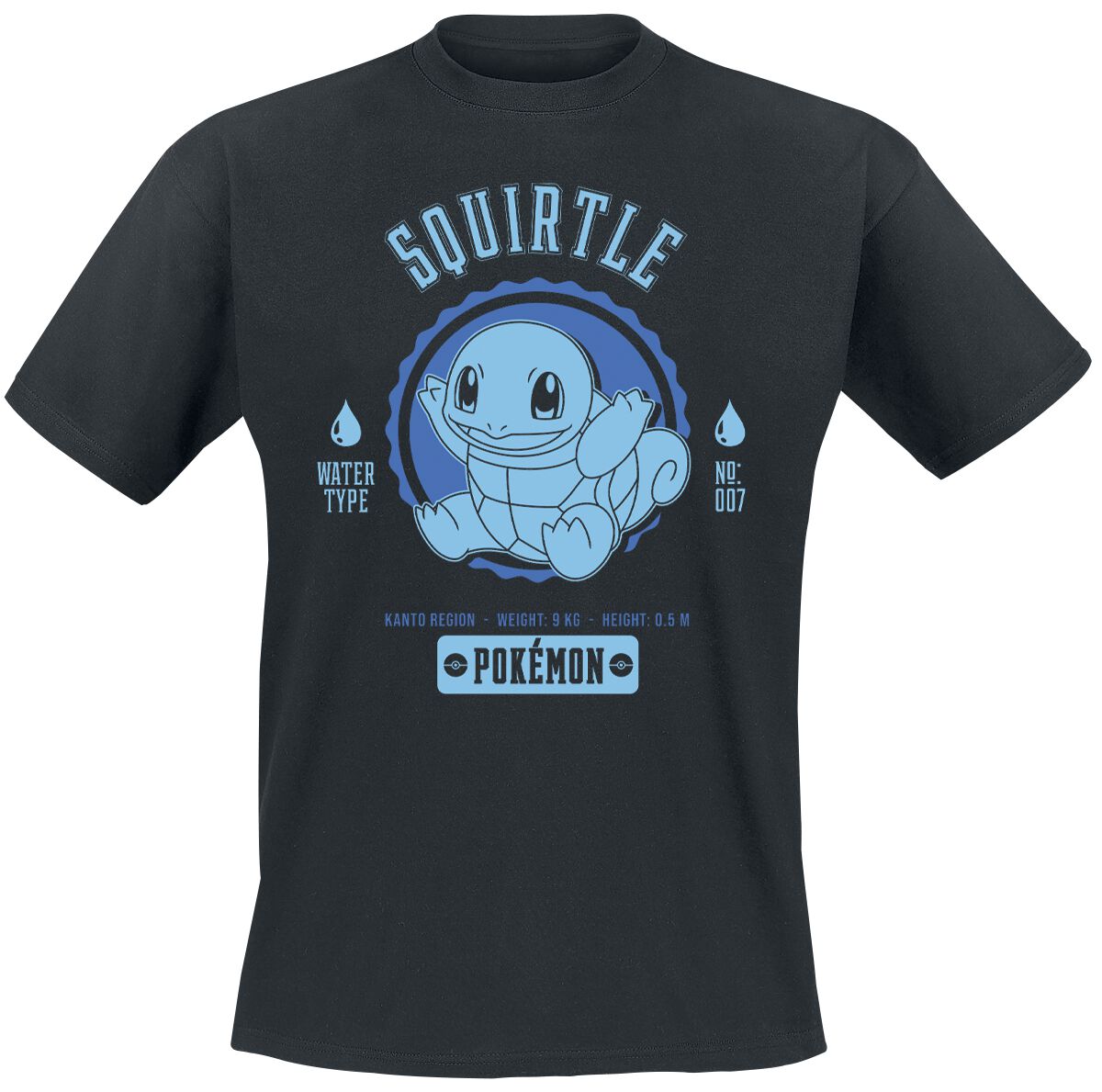 Pokémon - Gaming T-Shirt - Schiggy - S - für Männer - Größe S - schwarz von Pokémon