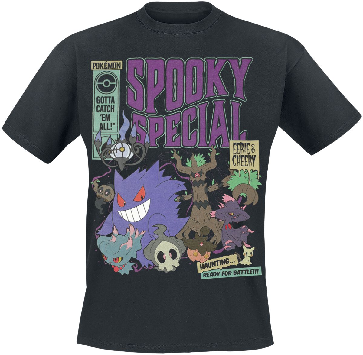 Pokémon - Gaming T-Shirt - Spooky Special - M bis XXL - für Männer - Größe L - schwarz  - EMP exklusives Merchandise! von Pokémon