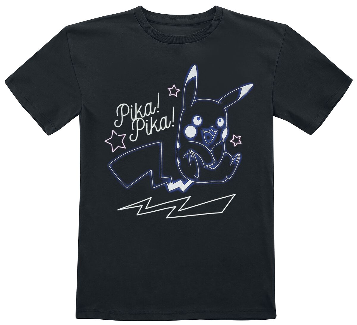 Pokémon - Gaming T-Shirt für Kinder - Kids - Pikachu - Pika! Pika! Neon - für Mädchen & Jungen - schwarz  - EMP exklusives Merchandise! von Pokémon