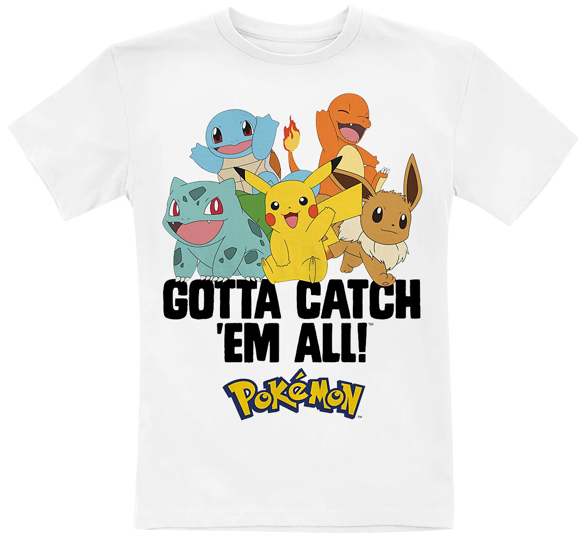 Pokémon - Gaming T-Shirt für Kleinkinder - Kids - Gotta Catch 'Em All - für Mädchen & Jungen - weiß von Pokémon