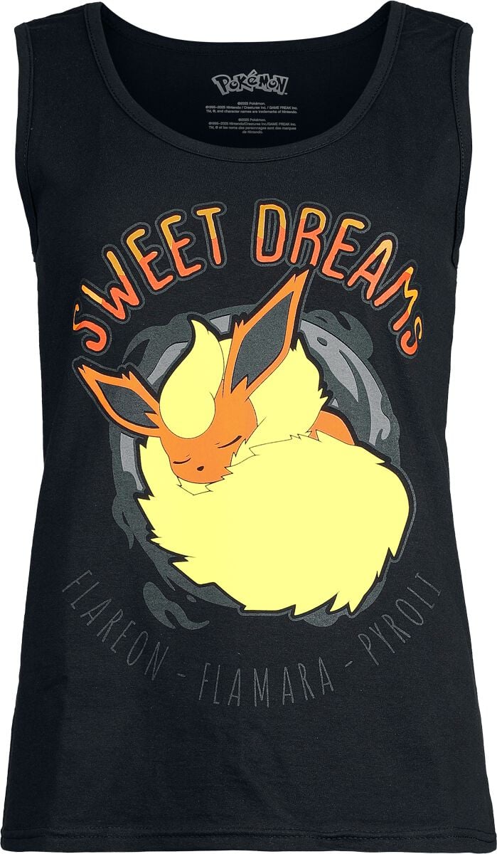 Pokémon - Gaming Top - Flamara - Sweet Dreams - S bis XXL - für Damen - Größe M - schwarz  - EMP exklusives Merchandise! von Pokémon