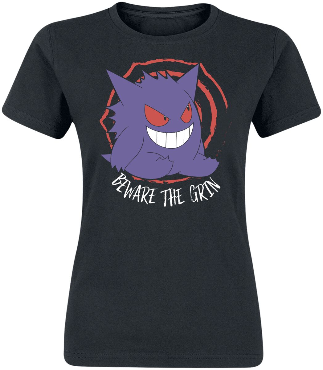 Pokémon Gengar - Beware The Grin T-Shirt schwarz in M von Pokémon
