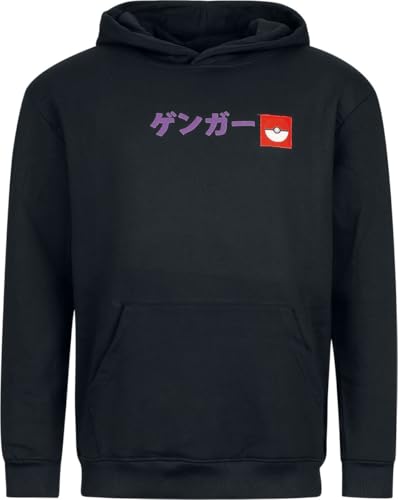 Pokémon Gengar Block Print Männer Kapuzenpullover schwarz L von Pokémon