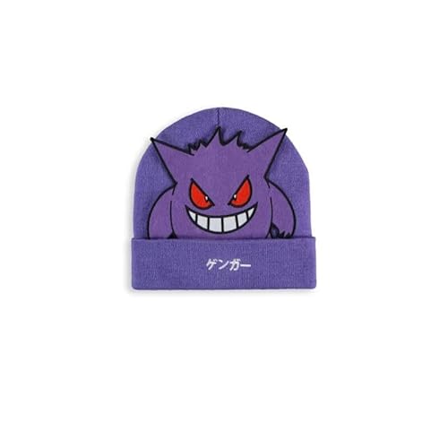 Pokémon Gengar Unisex Mütze lila 100% Polyacryl Anime, Fan-Merch, Gaming von Pokémon